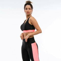 Calça Preta/Coral - comprar online