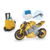 Brinquedo Moto Radical Wash Garage Com Vários Acéssorios Usual Brinquedos na internet