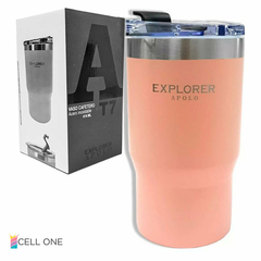 Vaso cafetero con tapa Explorer Apolo de 414 ml - Armeria Yiyo