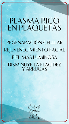 Plasma rico en plaquetas facial - comprar online