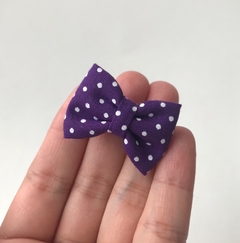 Mini Laço Gravatinha RN (3cm) - Poá Roxo