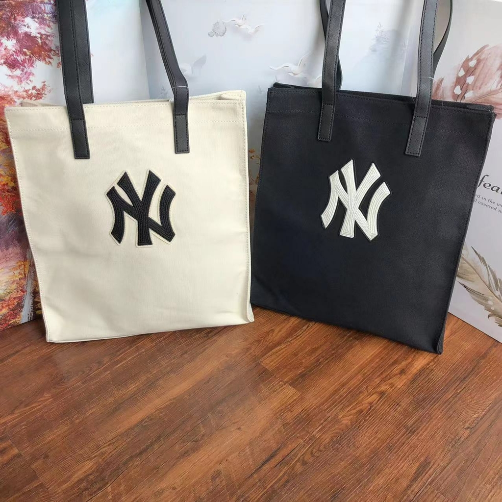 NY Yankees Canvas Tote Bag Black