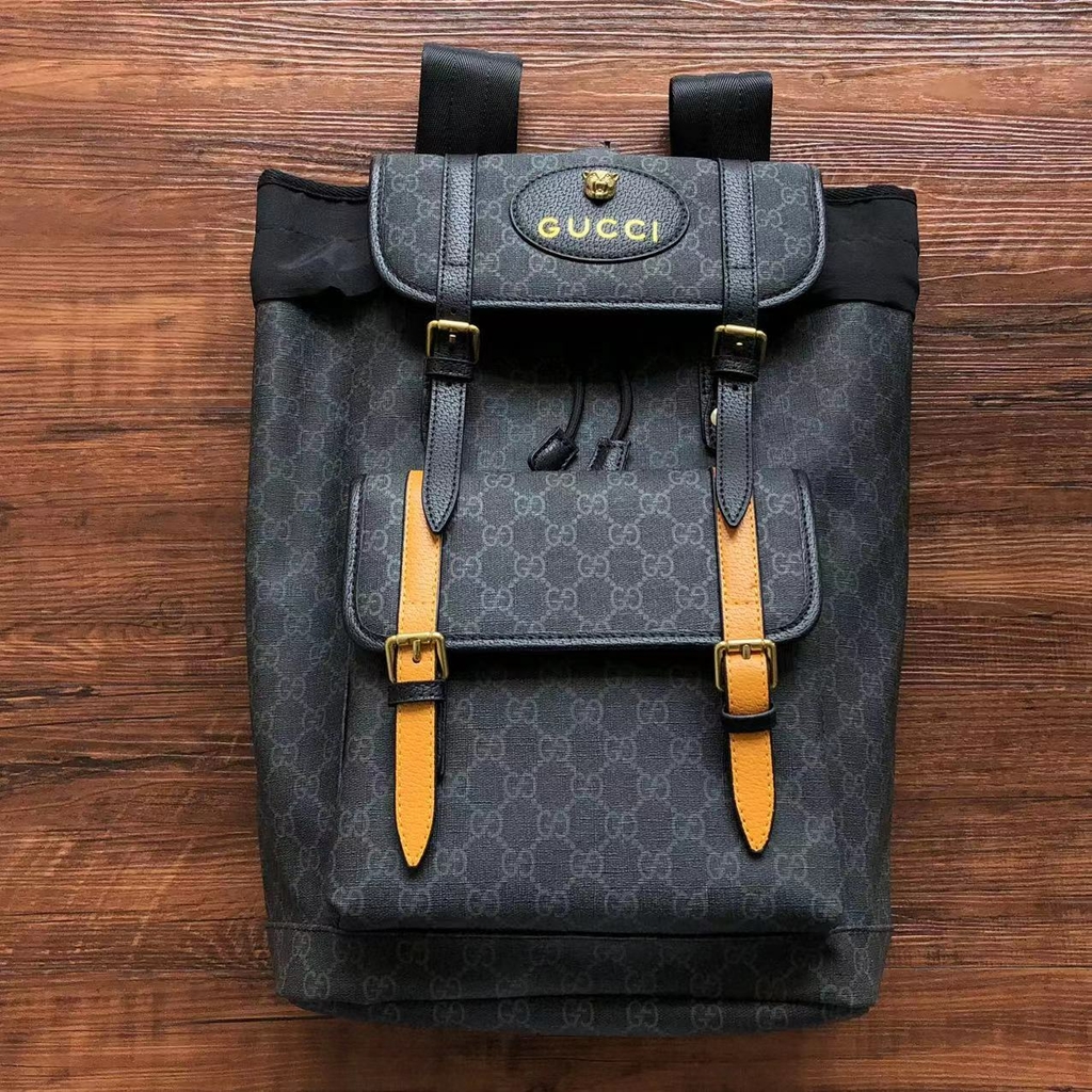Gucci Soft Backpack Monogram GG Black/Brown - US