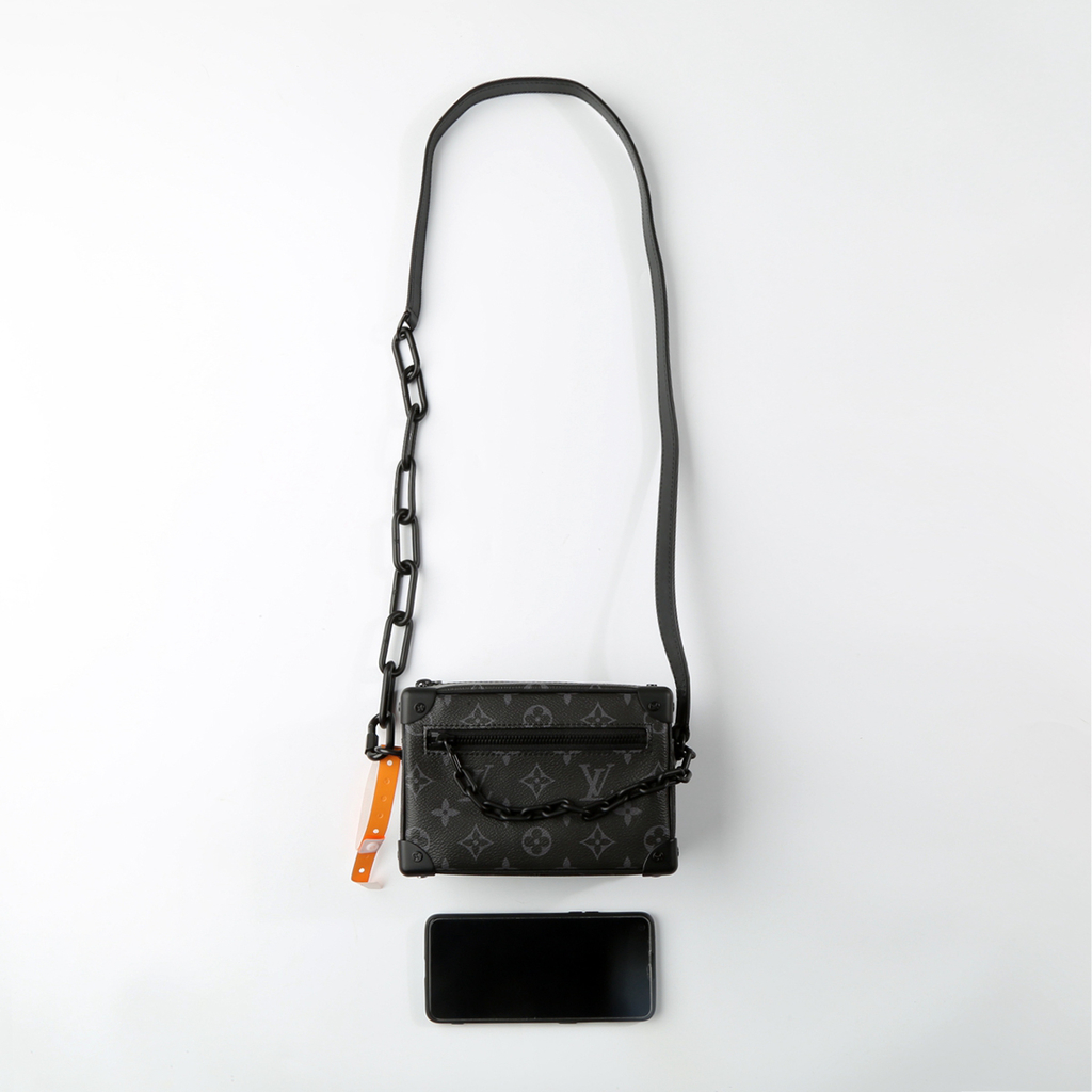 Louis Vuitton Mini Soft Trunk Monogram Eclipse Sling Bag Black