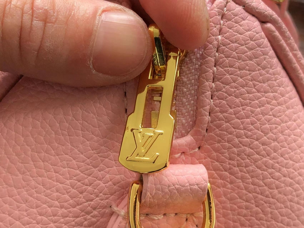 Louis Vuitton Speedy Bandoulier 20 Handbag Brown Strap Pink Orange