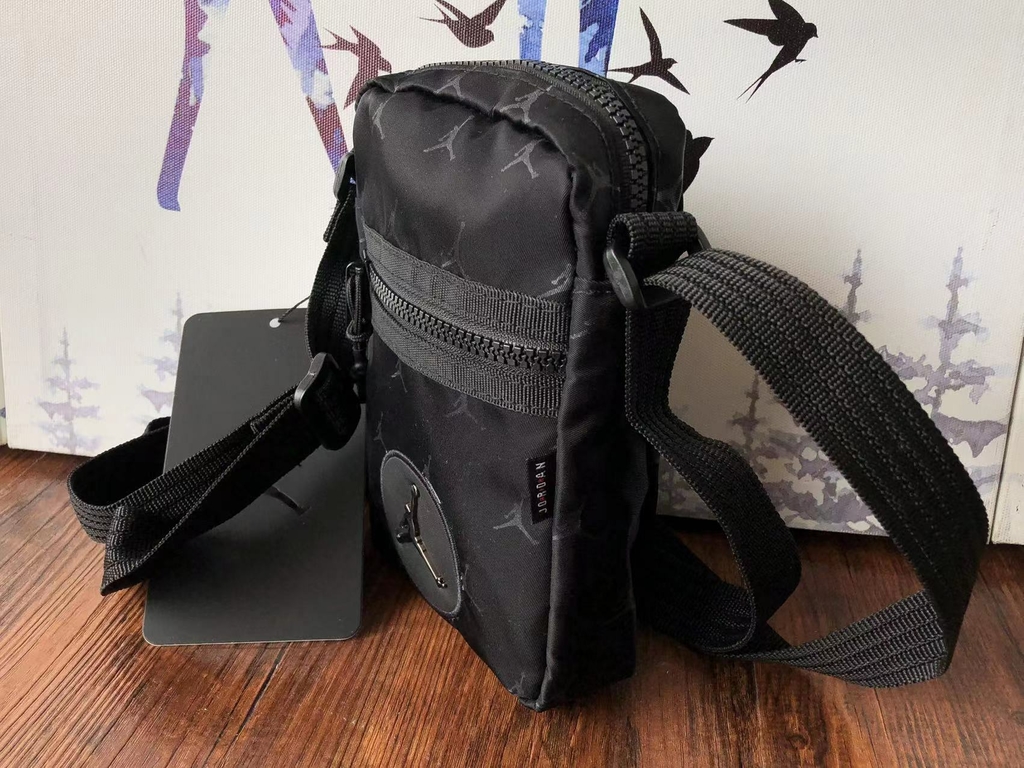 Air Jordan Monogram Crossbody Messenger Bag Sling Straps - Black