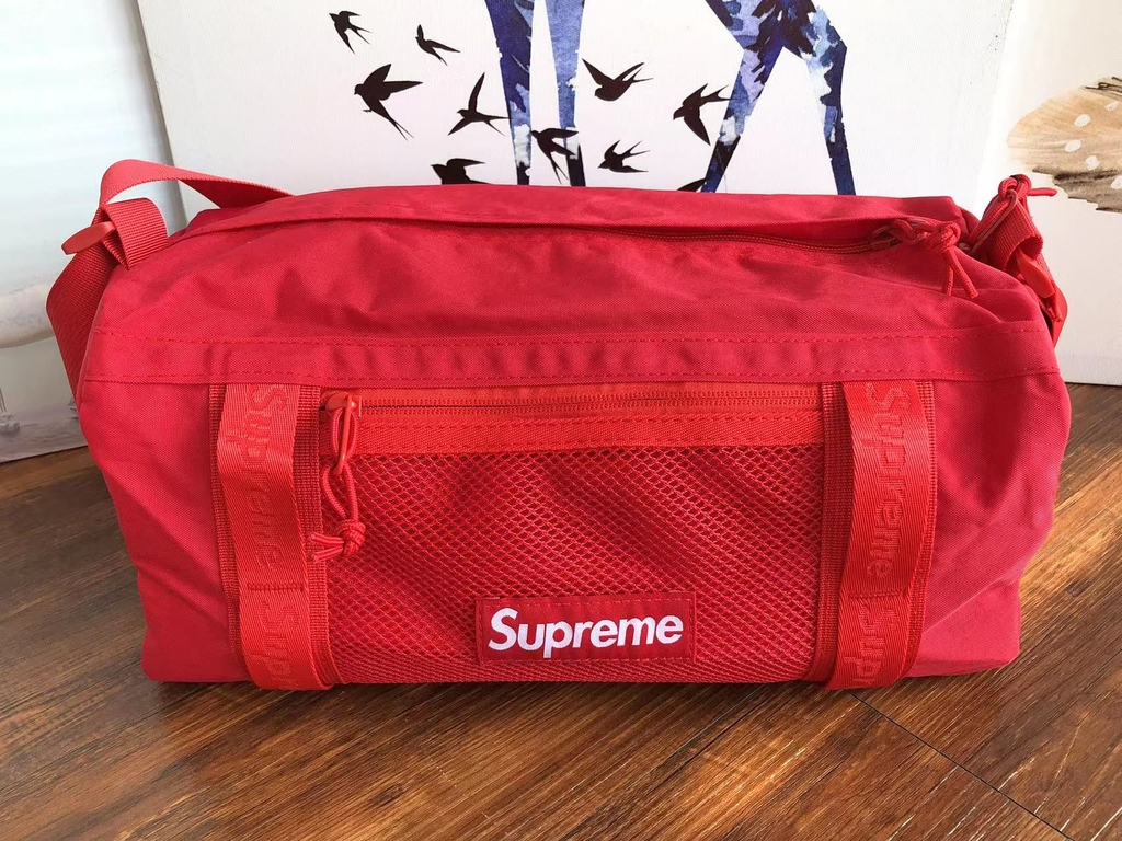 Supreme Mini Duffle Bag Red W/ Supreme Luggage Tag for Sale in