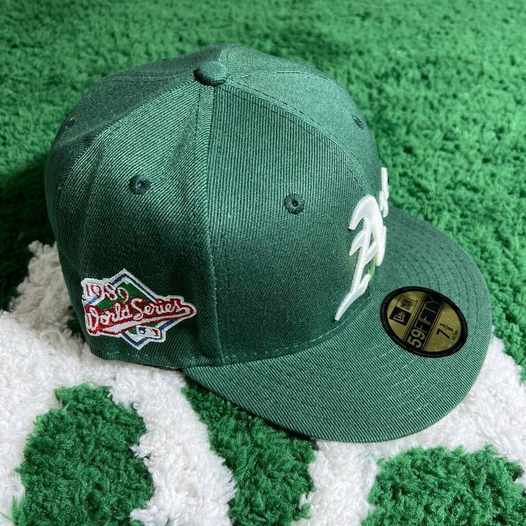 New Era OAKLAND A's CUSTOM 1989 World Series 59Fifty Fitted Hat, green