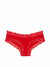 Panty Victoria´s Secret Algodón Encaje Brillo Dorado Rojo Ne