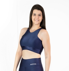 Top Bianca - Azul marinho - comprar online