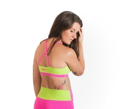 Top Lu verde com rosa - comprar online