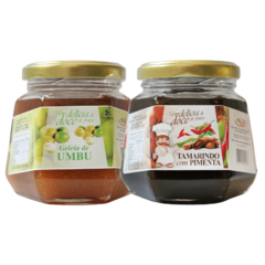 Kit 2 Geleias Grandes Tamarindo com Pimenta e Umbu