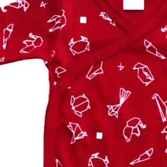 Body Kimono manga longa Vermelho Origami - comprar online