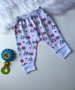 Mijão estampado panda malha - Vira pé