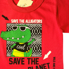 Camiseta manga curta estampada alligator - comprar online