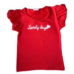 Blusa delicada vermelha Lovely Days lantejoula