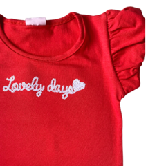 Blusa delicada vermelha Lovely Days lantejoula - comprar online