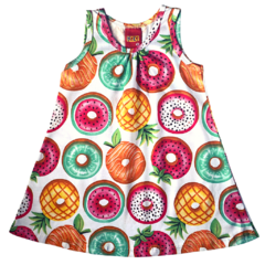 Vestido Donuts e Frutas Kyly