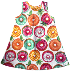 Vestido Donuts e Frutas Kyly na internet