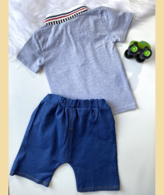 CJ Camisa polo Cinza manga curta e shorts - Sid Bee