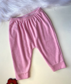 CJ blusa manga longa e calça plush rosa bordada Koala - Sid Bee