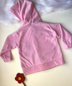 CJ blusa manga longa e calça plush rosa bordada Koala - loja online