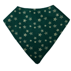 Babador bandana estampa Natal - verde estrela - comprar online