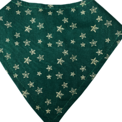 Babador bandana estampa Natal - verde estrela na internet