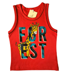 Camiseta regata vermelha Forest algodão