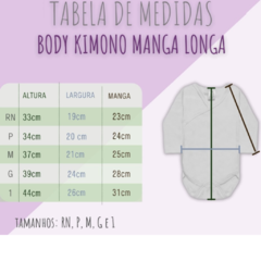 Body Kimono manga longa bege Abelha