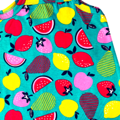 Vestido flores e frutas Kyly - comprar online