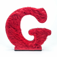 Letra "G" Pelúcia Vermelha