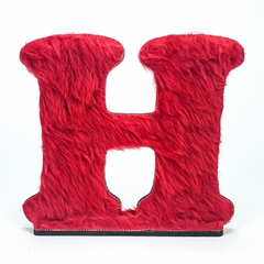 Letra "H" Pelúcia Vermelha