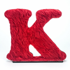 Letra "K" Pelúcia Vermelha