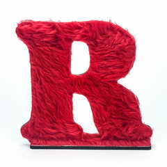 Letra "R" Pelúcia Vermelha