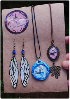 Magic Kit 20 | 2 charms + fairy wings earrings - TerraTundra - Artes Mágicas