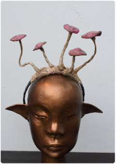 Pink Shroom Tiara | OOAK Mushroom crown