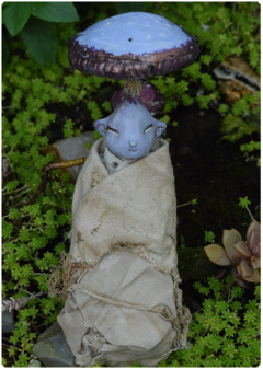 Baby Mushroom Fairy | Elemental OOAK Art Doll Sculpture - online store