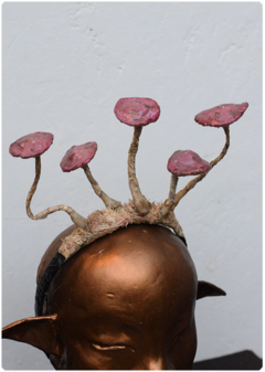 Tiara de Cogumelos Rosa | Diadema Fungi Único - comprar online