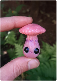 Mushroom Being Amulet 12 - Pink | Magical Creature Pendant - buy online