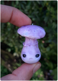 Mushroom Being Amulet 14 - Iridescent Pastel | Magical Creature Pendant