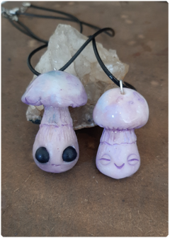 KIT 2 Mushroom Beings Amulets 09 and 10 | Magical Creatures Pendants - buy online