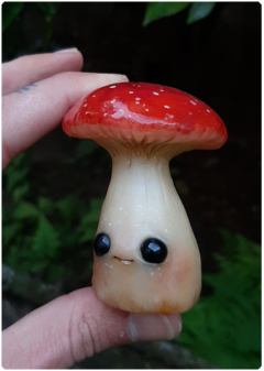 Collectible Miniature: Mushroom Being 06 - Amanita | Fungus Art Doll - buy online