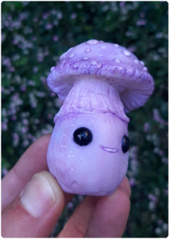 Collectible Miniature: Mushroom Being 11 - Iridescent Pastel | Fungus Art Doll on internet