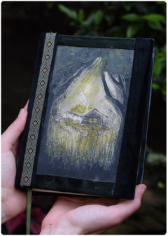 Grimoire LUX Forest House | Handmade Magic Diary 250pgs, Original Painting Cover