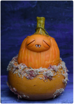 Lil Pumpkin Buds 02 | miniature Art Doll Halloween edition