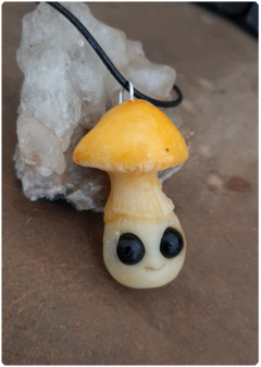 Mushroom Being Amulet 02 - Yellow | Magical Creature Pendant - buy online