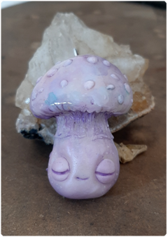 Mushroom Being Amulet 15 - Iridescent Pastel | Magical Creature Pendant on internet