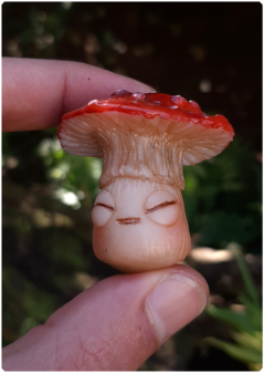 Mushroom Being Amulet 21 - Amanita | Magical Creature Pendant on internet