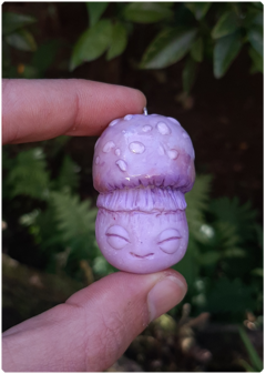 Mushroom Being Amulet 11 - Iridescent Pastel | Magical Creature Pendant - buy online